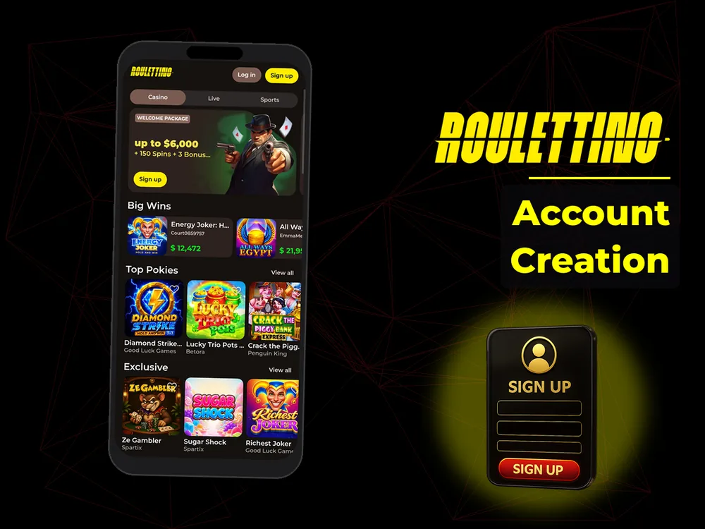 Roulettino - Account Creation
