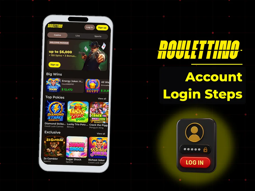 Roulettino - Account Login Steps