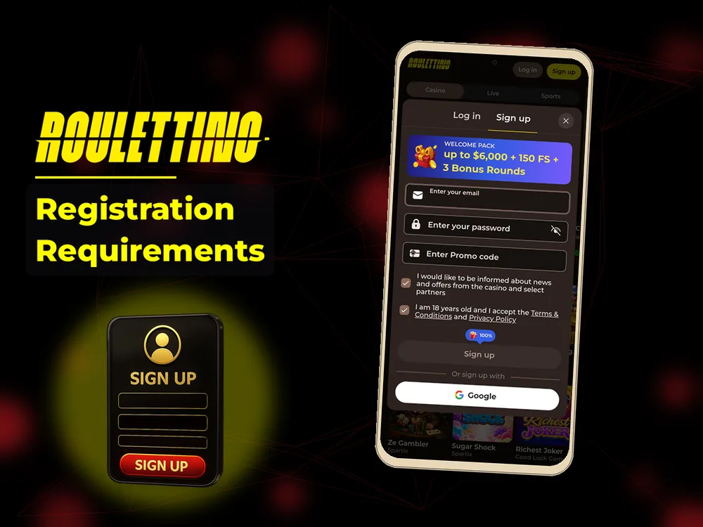 Roulettino - Registration Requirements