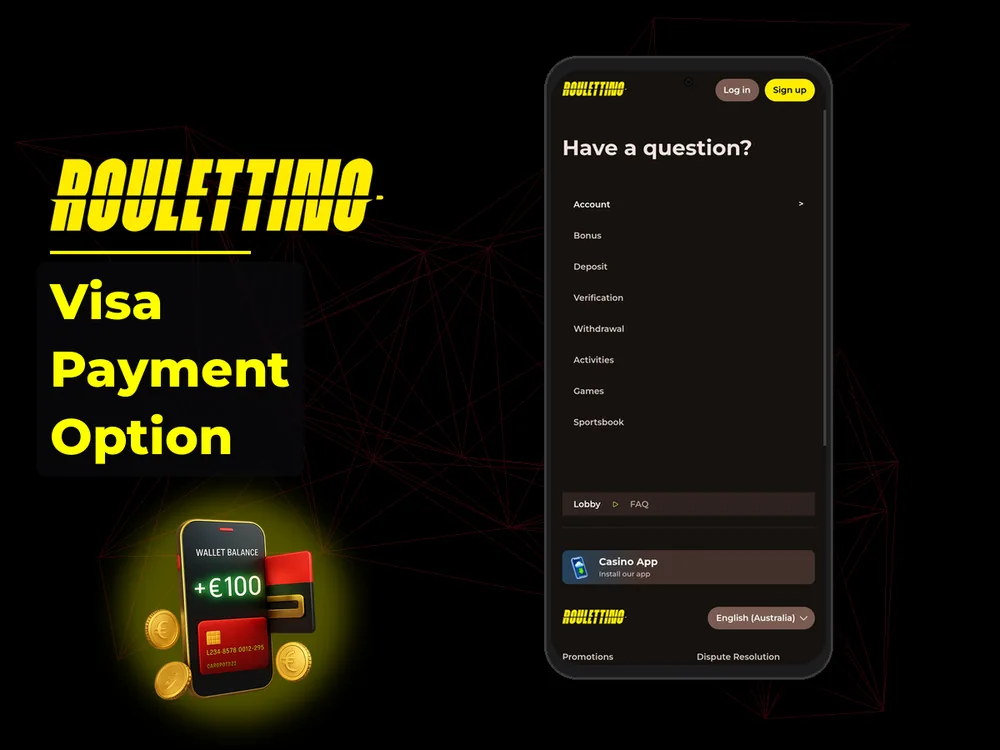Roulettino - Visa Payment Option
