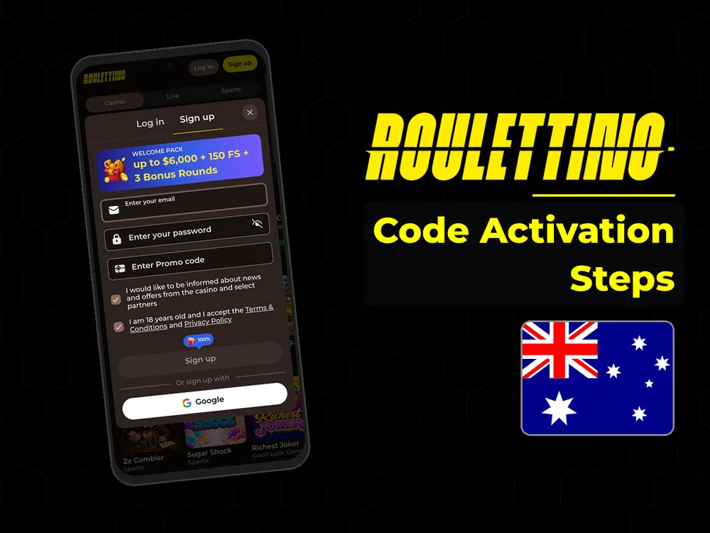 Roulettino - Code Activation Steps