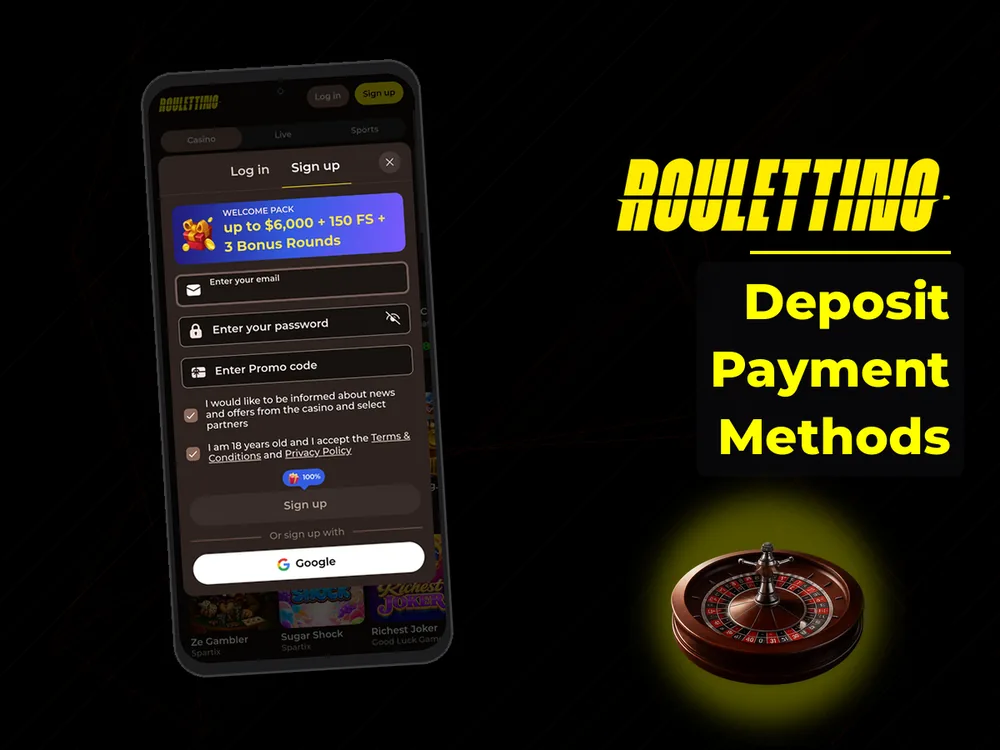Roulettino - Deposit Payment Methods